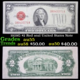 1928G $2 Red seal United States Note Grades Choice AU