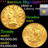***Auction Highlight*** 1892-o Gold Liberty Eagle $10 Graded ms62 By SEGS (fc)