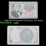 1874 25c Fractional Currency, 5th Issue, Grades vg, very good