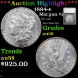 ***Auction Highlight*** 1894-s Morgan Dollar 1 Graded au58 By SEGS (fc)