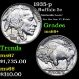 1935-p Buffalo Nickel 5c Grades GEM++ Unc