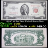 1953C $2 Red Seal United States Note Grades Gem CU
