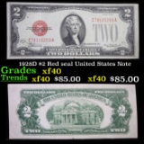 1928D $2 Red seal United States Note Grades xf