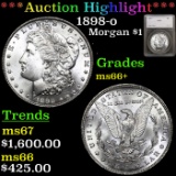 ***Auction Highlight*** 1898-o Morgan Dollar $1 Graded ms66+ By SEGS (fc)
