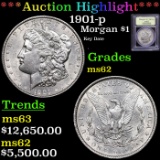 ***Auction Highlight*** 1901-p Morgan Dollar 1 Graded Select Unc by USCG (fc)