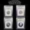 4x Slabs By INB Kennedy 50c 1985-d BU, 1981-s Pr DCAM, & Washington 25c 1970-p BU, 1970-d, BU