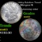 1886-p Rainbow Toned Morgan Dollar $1 Grades Select Unc