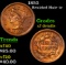1852 Braided Hair Large Cent 1c Grades xf details