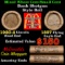 Mixed small cents 1c orig shotgun roll, 1920-d Wheat Cent, 1857 Flying Eagle Cent other end McDonald