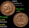 1883 Indian Cent 1c Grades Choice AU