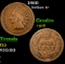 1860 Indian Cent 1c Grades vg+