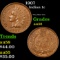 1907 Indian Cent 1c Grades Choice AU/BU Slider