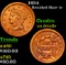 1854 Braided Hair Large Cent 1c Grades AU Details