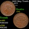 1837 May Tenth Hard Times Token 1c Grades xf+