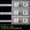 **Star Notes** 3x Consecutive Serial # 1957 $1 Silver Certificates Grades Gem CU