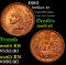 1882 Indian Cent 1c Grades GEM Unc RB