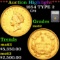 ***Auction Highlight*** 1854 TYPE 2 Gold Dollar 1 Graded ms62 By SEGS (fc)