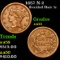 1857 Braided Hair Large Cent N-2 1c Grades Choice AU