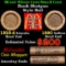 Mixed small cents 1c orig shotgun roll, 1918-d Wheat Cent, 1890 Indian Cent other end McDonalds Wra