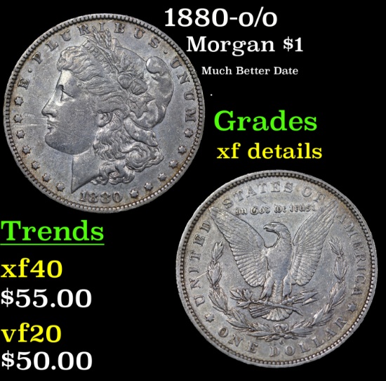 1880-o Morgan Dollar /o $1 Grades xf details