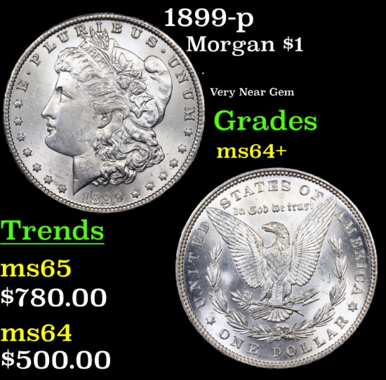 1899-p Morgan Dollar $1 Grades Choice+ Unc.