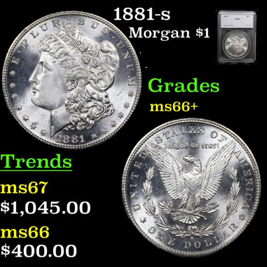1881-s Morgan Dollar $1 Graded by SEGS GEM++ Unc.