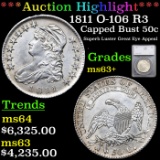 ***Auction Highlight*** 1811 Capped Bust Half Dollar O-106 R3 50c Graded ms63+ By SEGS (fc)
