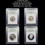 4x Slabs By INB Kennedy 50c 1985-d BU, 1981-s Pr DCAM, & Washington 25c 1970-p BU, 1970-d, BU