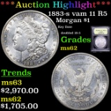 ***Auction Highlight*** 1883-s Morgan Dollar vam 11 R5 1 Graded Select Unc By USCG (fc)