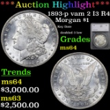 ***Auction Highlight*** 1893-p Morgan Dollar vam 2 I3 R4 1 Graded ms64 By SEGS (fc)