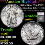 ***Auction Highlight*** 1928-d Standing Liberty Quarter Near Top POP! 25c Graded ms66+ By SEGS (fc)