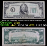 1934B $50 Green Seal Federal Reserve Note Philadelphia, PA Grades vf+