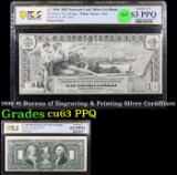 PCGS 1896 $1 Bureau of Engraving & Printing Silver Certificate Graded cu63 PPQ By PCGS