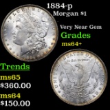 1884-p Morgan Dollar $1 Grades Choice+ Unc