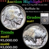 ***Auction Highlight*** 1913-p Ty II Buffalo Nickel Top POP! FS-1101 DDO 5c Graded ms67 By SEGS (fc)