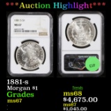 ***Auction Highlight*** NGC 1881-s Morgan Dollar 1 Graded ms67 By NGC (fc)