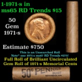 Shotgun Lincoln 1c roll, 1971-s 50 pcs Brandt Wrapper
