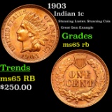 1903 Indian Cent 1c Grades GEM Unc RB