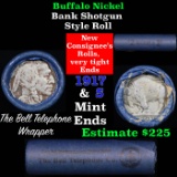 Buffalo Nickel Shotgun Roll in Bell Telephone Wrapper 1917 & s Mint Ends