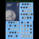 Partial Jefferson Nickel Book 1939-1961 35 coins
