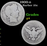 1900-o Barber Quarter 25c Grades g, good
