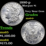 1890-p Morgan Dollar $1 Grades Choice+ Unc