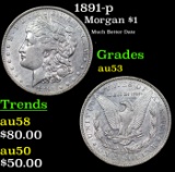 1891-p Morgan Dollar $1 Grades Select AU