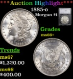 ***Auction Highlight*** 1885-o Morgan Dollar $1 Grades ms66+ By SEGS