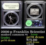 Proof 2006-p Franklin Scientist Modern Commem Dollar $1 Graded GEM++ Proof Deep Cameo By USCG