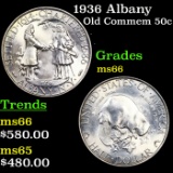 1936 Albany Old Commem Half Dollar 50c Grades GEM+ Unc