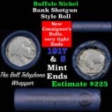 Buffalo Nickel Shotgun Roll in Bell Telephone Wrapper 1917 & s Mint Ends