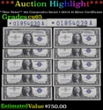 ***Auction Highlight*** **Star Notes** 10x Consecutive Serial # 1957A $1 Silver Certificates Grades