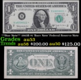 **Star Note** 1963B $1 'Barr Note' Federal Reserve Note Grades Select AU