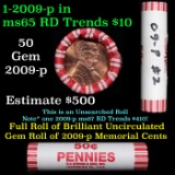Shotgun Lincoln 1c roll, 2009-p Formative Years 50 pcs Brandt Wrapper